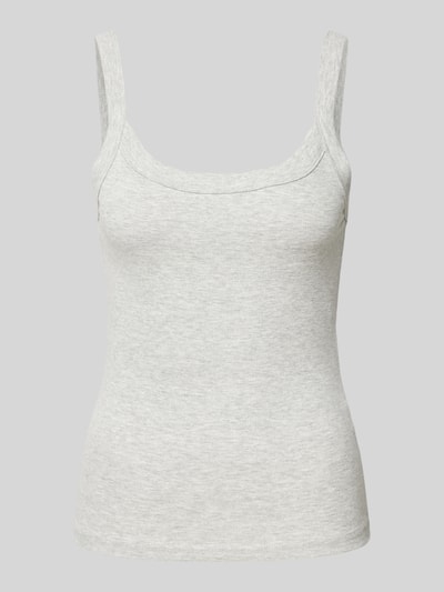 Gina Tricot Tanktop in Ripp-Optik Mittelgrau Melange 2