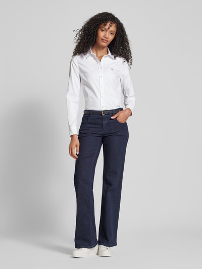 Gant Slim fit overhemdblouse met labelstitching Wit - 1