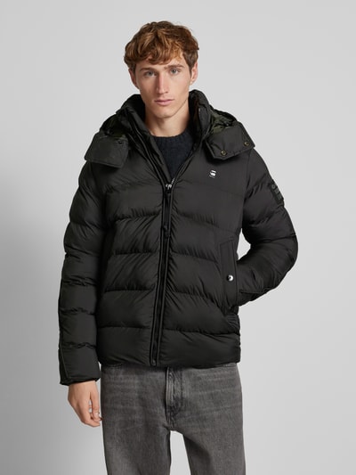 G-Star Raw Gewatteerd jack met logoprint, model 'Whistler' Zwart - 4