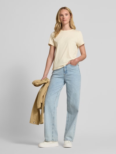 Tom Tailor T-shirt o kroju regular fit z czystej bawełny Beżowy 1