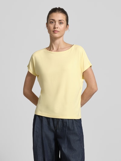 s.Oliver RED LABEL relaxed fit T-shirt van viscosemix Lichtgeel - 4