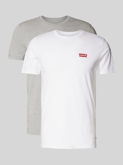 Levi's® T-shirt met labelprint in een set van 2 stuks Wit - 2