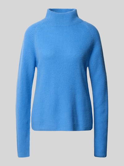 Fynch-Hatton Gebreide pullover van kasjmier met opstaande kraag Koningsblauw - 2