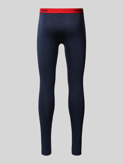 HUGO Legging met label in band, model 'LONG JOHN' Marineblauw - 3