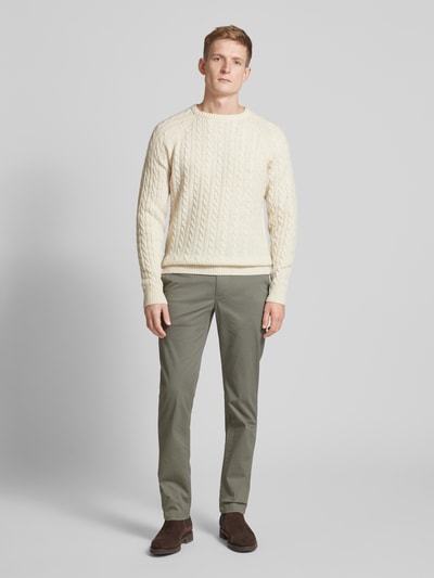 Tommy Hilfiger Straight Leg Chino mit Strukturmuster Modell 'DENTON' Silber 1