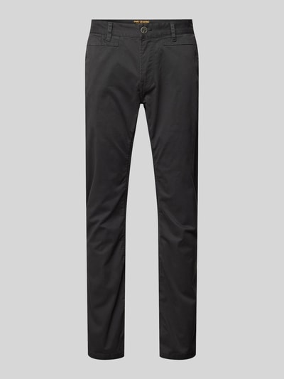 PME Legend Tapered fit chino met riemlussen, model 'American classic' Antraciet - 2