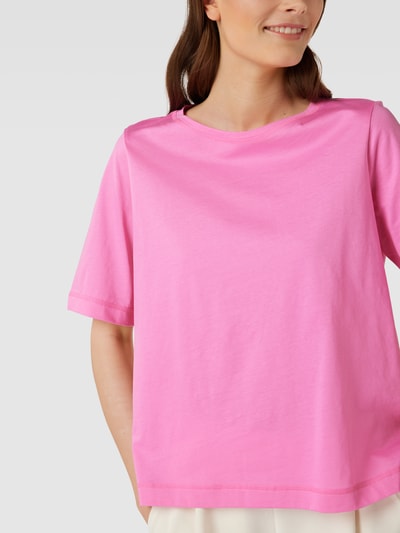 Armedangels T-Shirt in unifarbenem Design Modell 'FINIAA MERCERIZED' Pink 3