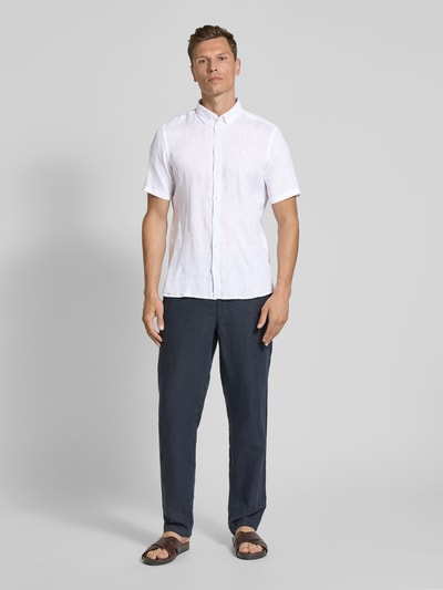 Casual Friday Koszula casualowa o kroju slim fit z kołnierzykiem typu button down model ‘Anton’ Biały 1