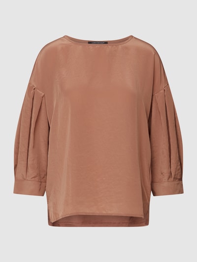 Luisa Cerano Blouse met korte zijsplitten Hazelnootbruin - 2