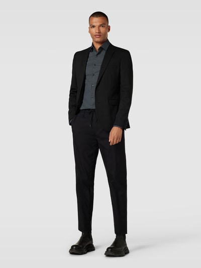 CK Calvin Klein Slim Fit Business-Hemd mit Label-Stitching Marine 1