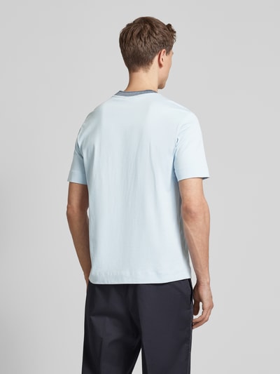 Emporio Armani T-Shirt mit Label-Stitching Hellblau 5