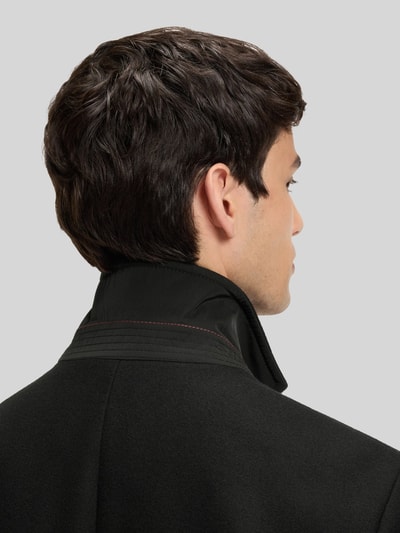 HUGO Regular Fit Mantel aus Woll-Mix Modell 'MALTE' Black 6
