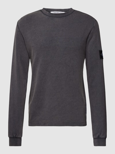 Calvin Klein Jeans Longsleeve mit Strukturmuster Black 2