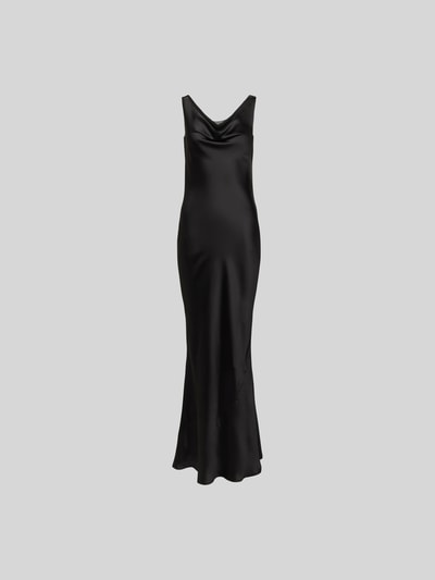 Norma Kamali Maxikleid mit Wasserfall-Ausschnitt Black 2