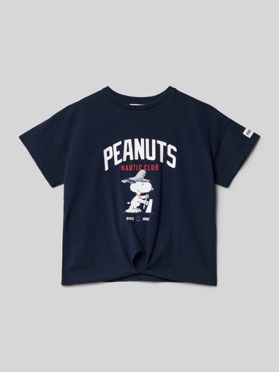 Mango CroppedT-Shirt mit Rundhalsausschnitt Marine 1