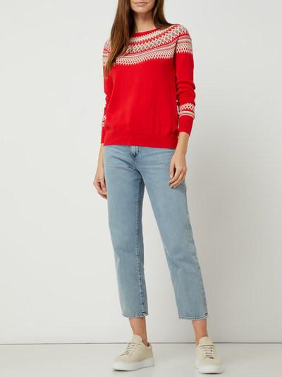 Esprit Pullover met Noors dessin  Rood - 1