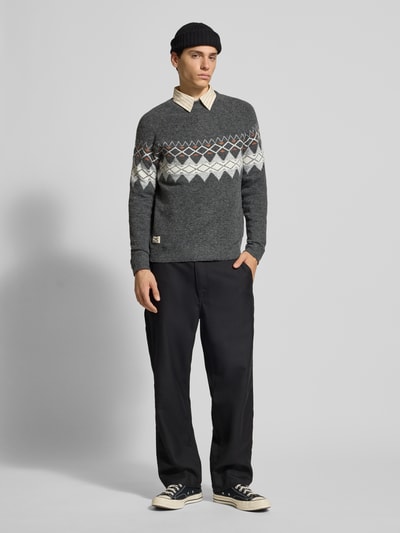 Pepe Jeans Relaxed fit gebreide pullover met wol, model 'PRESLEY' Donkergrijs - 1
