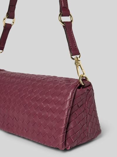 Abro Handtasche mit abnehmbarem Tragehenkel Modell 'MILA' Dunkelrot 3