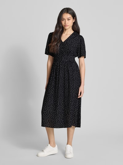 PIECES Tailliertes Freizeitkleid aus reiner Viskose Modell 'TALA' Metallic Black 4