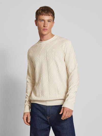 G-Star Raw Strickpullover aus Viskose mit Strukturmuster Offwhite 4