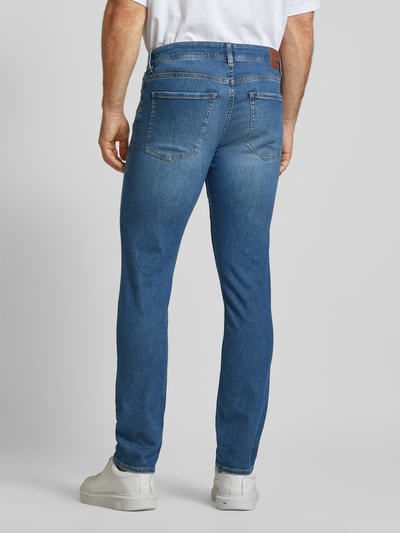 BOSS Regular Fit Jeans mit Label-Patch Modell 'Delaware' Blau 5