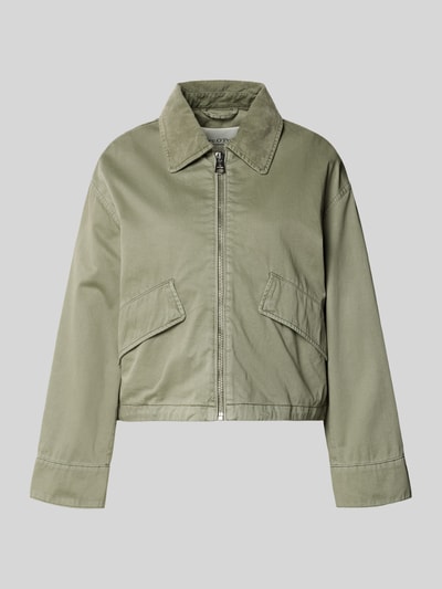 Produktfoto, Oversized Bomberjacke aus reiner Baumwolle von Marc O'Polo, efekt: jednolity kolor, krój oversized, zamek błyskawiczny, naszywka z logo, długi rękaw z mankietem, wykończenie dół: tunel, kieszenie z patką, splot twill, bawełna