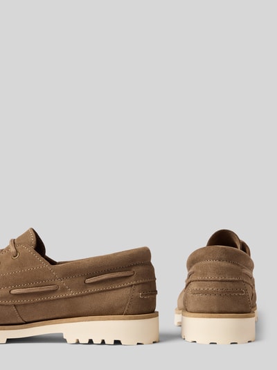 Marc O'Polo Schnürschuhe aus Veloursleder Modell 'LEVI 1B' Taupe 2