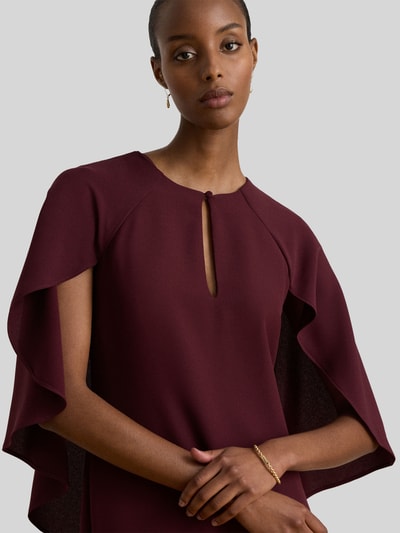 Lauren Ralph Lauren Etui Cocktailkleid mit Cape-Ärmeln Bordeaux 3