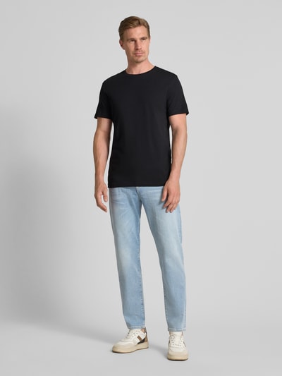 SELECTED HOMME Regular fit T-shirt van puur katoen in een set van 3 stuks Zwart - 1