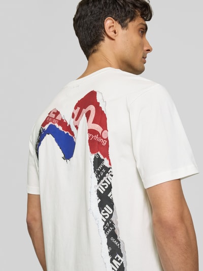 Evisu T-Shirt mit Label-Print Weiss 3