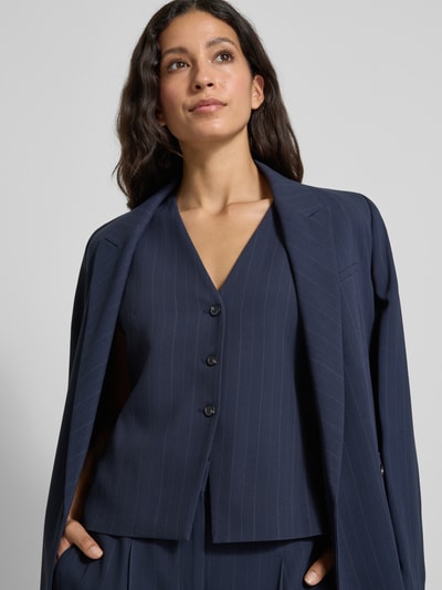 BOSS Regular fit gilet van pure viscose, model 'JULINIA' Marineblauw - 3