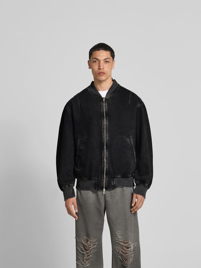 Diesel Bomberjacke mit Reißverschluss Black 4