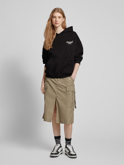 Pegador Oversized Hoodie mit Label-Print Modell 'CANIA' Black 1