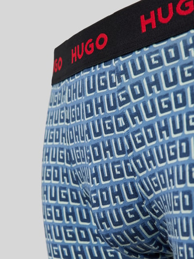 HUGO Trunks mit elastischem Logo-Bund im 3er-Pack Blau 2