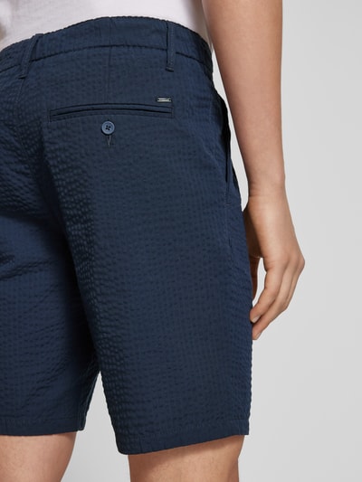 Only & Sons Regular fit korte broek met structuurmotief, model 'LEO LIFE' Marineblauw - 3
