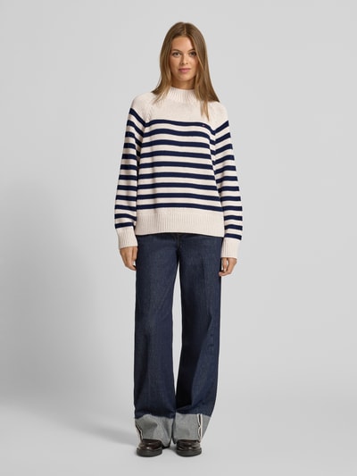 Tommy Hilfiger Loose Fit Strickpullover aus reiner Baumwolle Taupe 1