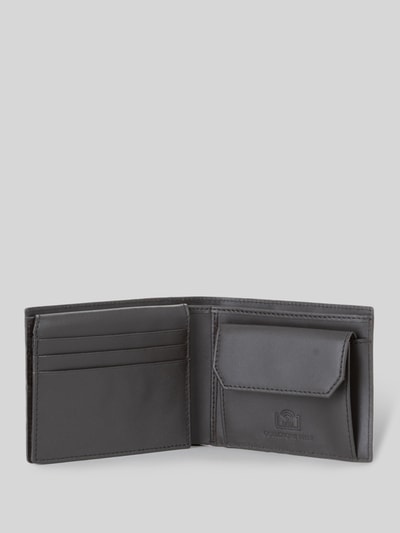 Valentino Bags Portemonnaie aus Rindnappa mit RFID-Schutz Dunkelbraun 3