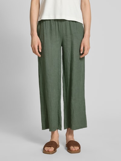 ZABAIONE Leinenhose mit Eingrifftaschen Khaki 4