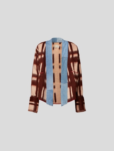 Greg Lauren Strickjacke im Patchwork-Look Sand 2