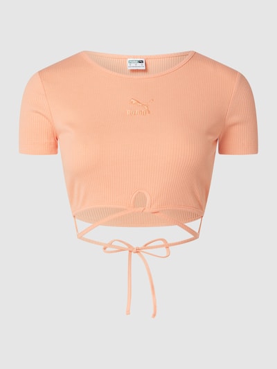 PUMA PERFORMANCE Crop Shirt mit Label-Stitching Apricot 1