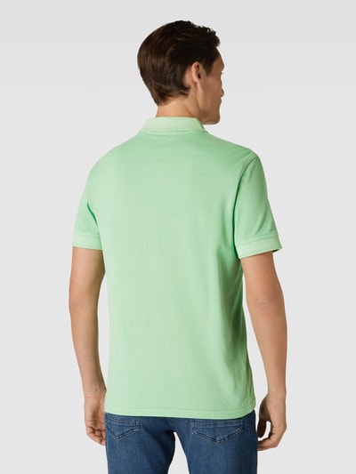 BOSS Orange Slim fit poloshirt met labeldetail, model 'Prime' Grasgroen - 5