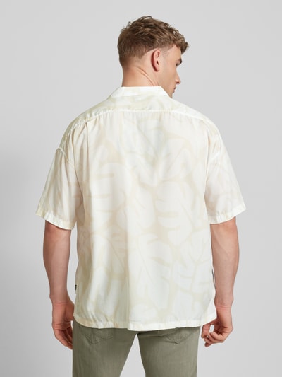 BOSS Vrijetijdsoverhemd met all-over motief Offwhite - 5