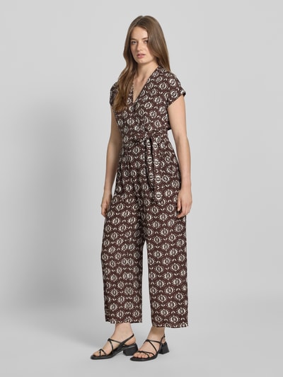 Weekend Max Mara Kombinezon o luźnym kroju z czystego jedwabiu model ‘ARIZONA’ Ciemnobrązowy 1