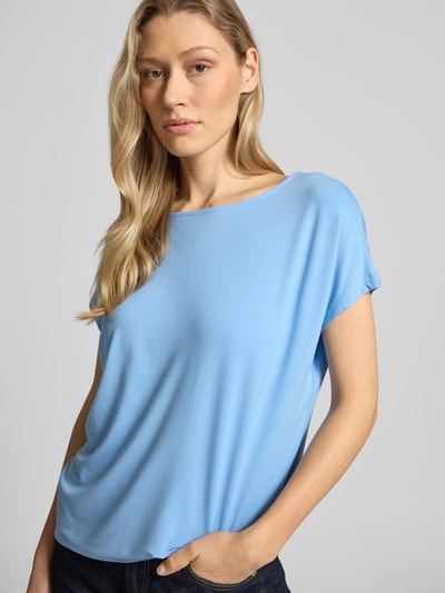 s.Oliver RED LABEL loose fit T-shirt van viscosemix Oceaanblauw - 3