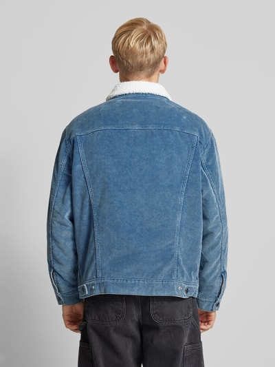 Levi's® Relaxed fit sherpa jacket met kentkraag Jeansblauw - 5