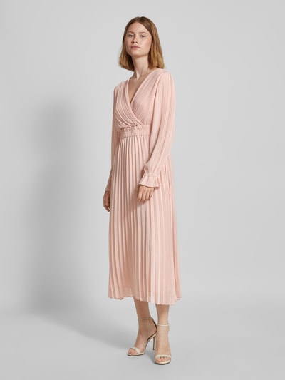 Jake*s Collection Midi-jurk met plissévouwen Rosé - 1