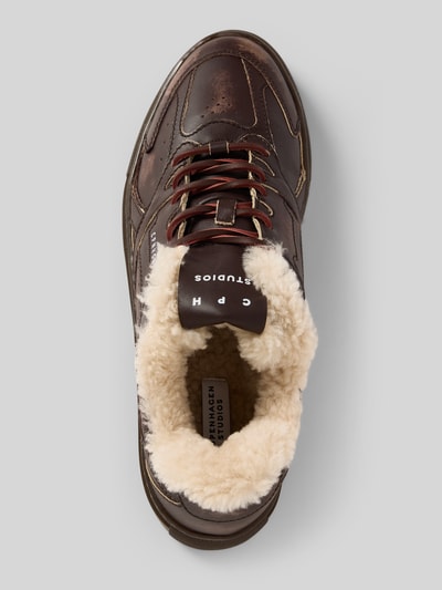 Copenhagen Sneaker mit Schnürverschluss Mittelbraun 3