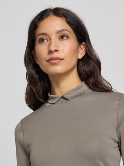 Marc Cain Longsleeve mit Stehkragen Taupe 3
