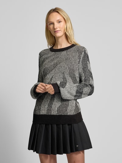 Vila Strickpullover mit gerippten Abschlüssen Modell 'PINNA' Black 4