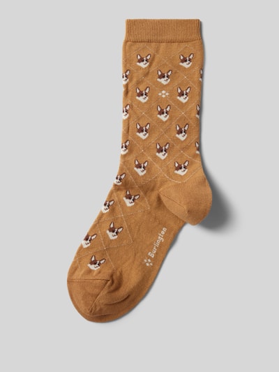 Burlington Socken mit Label-Detail Modell 'Corgi' Beige 1